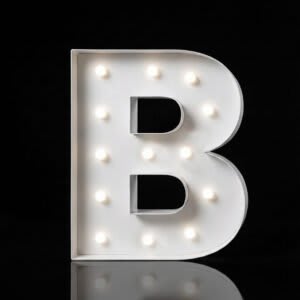 “B” Letter 4′ Tall Marquee – RGB Lights