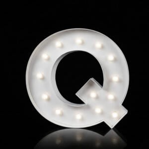 “Q” Letter 4′ Tall Marquee – RGB Lights
