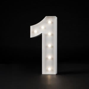 “1” Number 4′ Tall Marquee – RGB Lights