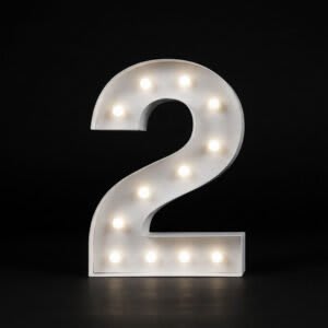 “2” Number 4′ Tall Marquee – RGB Lights