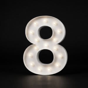 “8” Number 4′ Tall Marquee – RGB Lights