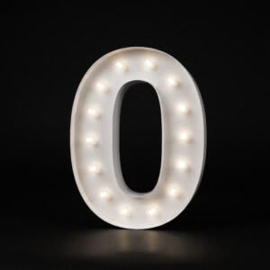 “0” Number 4′ Tall Marquee – RGB Lights