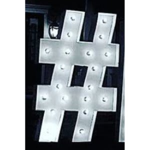 “#” 4′ Tall Marquee – RGB Lights