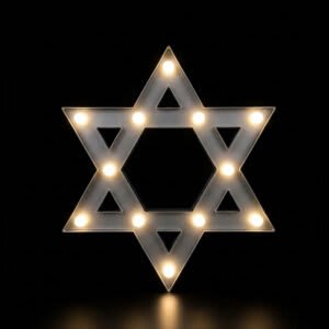 “David’s Star” 4′ Tall Marquee – RGB Lights