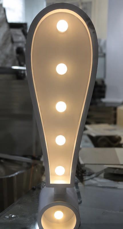 “!” 4′ Tall Marquee – RGB Lights