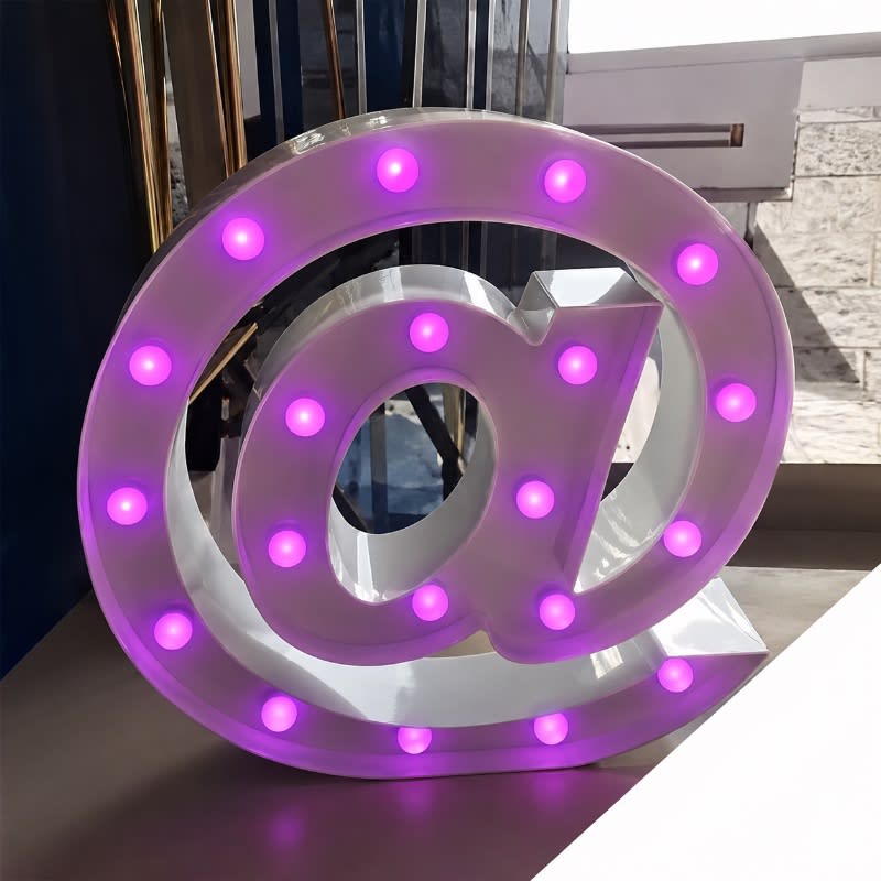 “@” 4′ Tall Marquee – RGB Lights