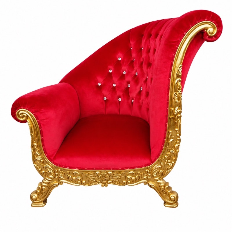 Throne Chair GOLD RED Lombard