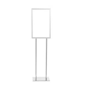 Floor Standing Sign Holder Chrome – Single Tier 14″ x 22″