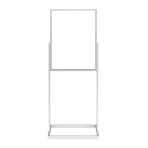 Floor Standing Sign Holder Chrome – Single Tier 24″W x 36″H