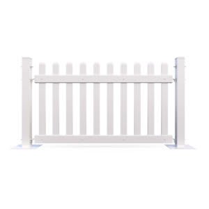 White Vinyl Picket Fence Section 38″ x 72″