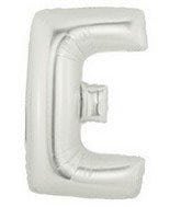 Helium Letter “E” Silver 40″ – each