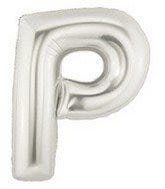 Helium Letter “P” Silver 40″ – each