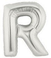 Helium Letter “R” Silver 40″ – each