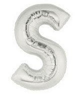Helium Letter “S” Silver 40″ – each