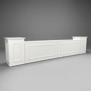 Bar Casa Blanca – White with Side Pedestals | Double