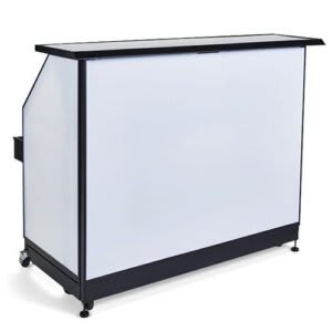 Multi-Use Bar | White Panels and Black Trim (No LED Lighting)