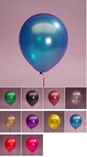 Metallic Latex 12" Balloons - Regular Air