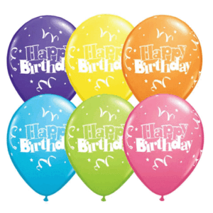 Birthday Streamers & Stars assortment 11" - each - Helium + Hi-Float