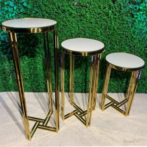 Gold Madison Stands – Set of 3.