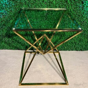 Gold Diamond Table – Top Glass