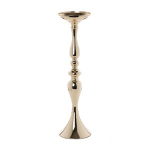 19″ Tall Gold Metallic Flower Vases Candle Holders