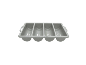 Gray Cutlery Bin, 4 Compartments
