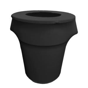 Spandex Cover for 44 Gallon Trash Can (Cover Only – Black)
