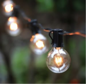 Tent – Lights 35-43 feet Globe Strings, G40 Bulbs, Indoor/Outdoor