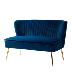 Navy – Century Channel Tufting Loveseat