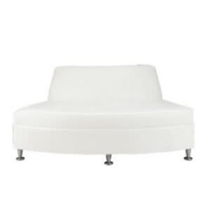 White – Curved Loveseat