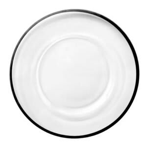 13″ Black Rim Glass Charger