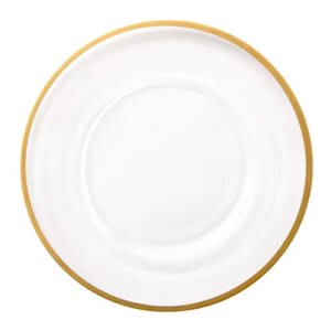 13″ Gold Rim Glass Charger