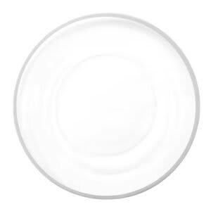 13″ White Rim Glass Charger