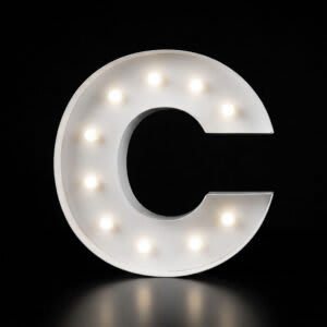 “C” Letter 4′ Tall Marquee – RGB Lights