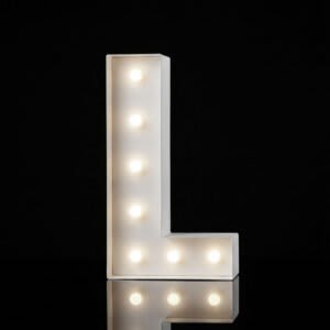 “L” Letter 4′ Tall Marquee – RGB Lights