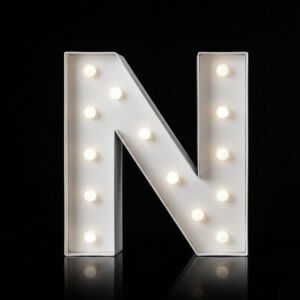 “N” Letter 4′ Tall Marquee – RGB Lights