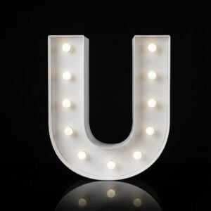 “U” Letter 4′ Tall Marquee – RGB Lights