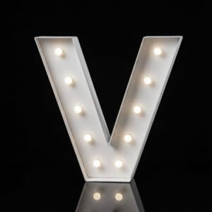 “V” Letter 4′ Tall Marquee – RGB Lights