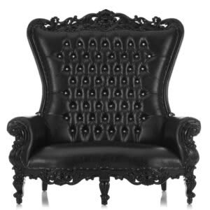 Throne Loveseat BLACK High Back