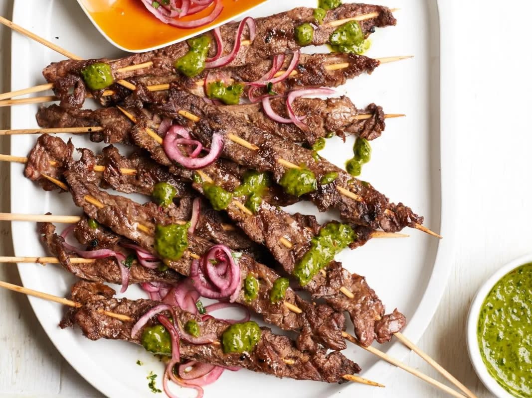 Thin Beef Skewers