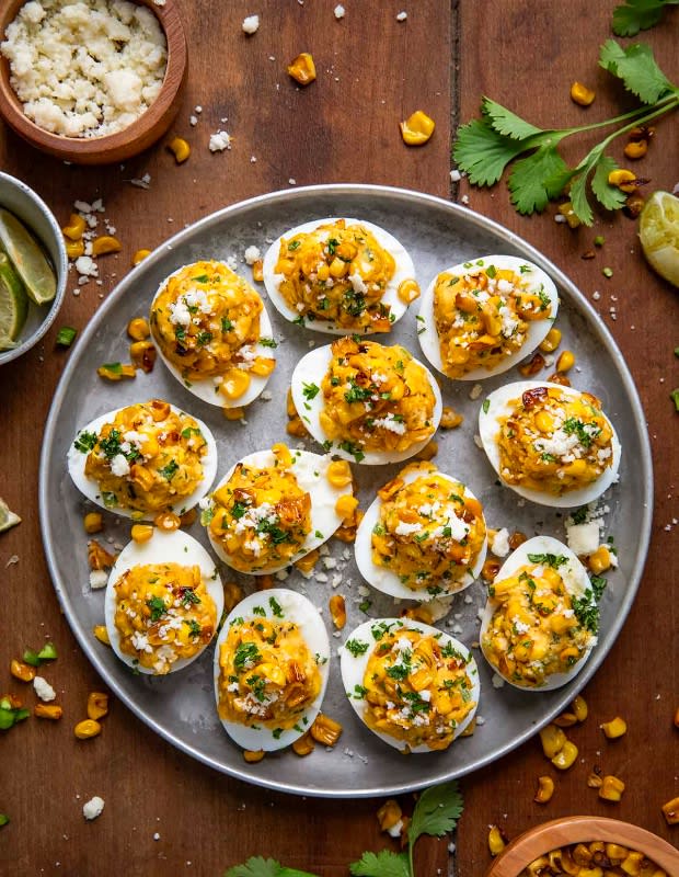 Mex Street Corn Deviled Eggs