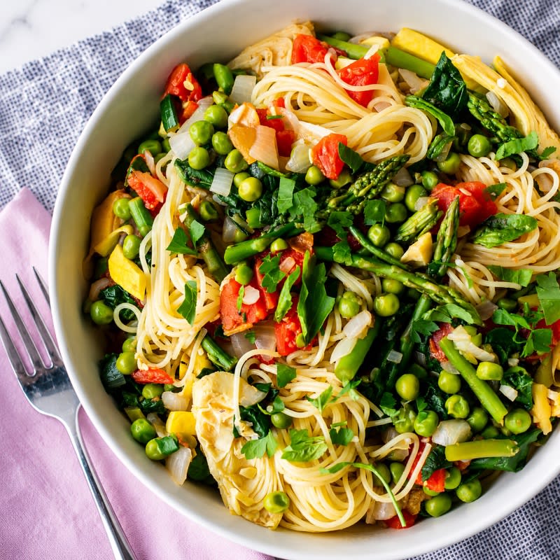 Vegetable Angel Hair Pasta