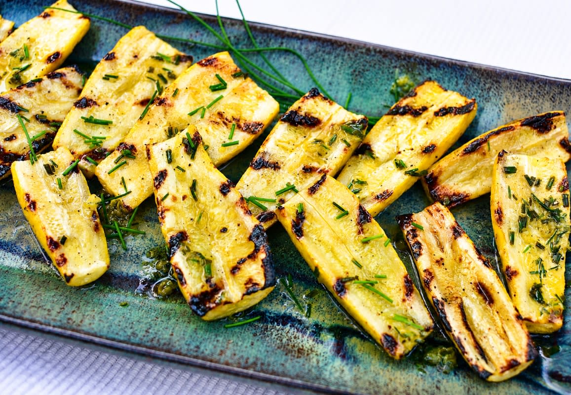 Marinated Summer Squash with Lemon & Scallions