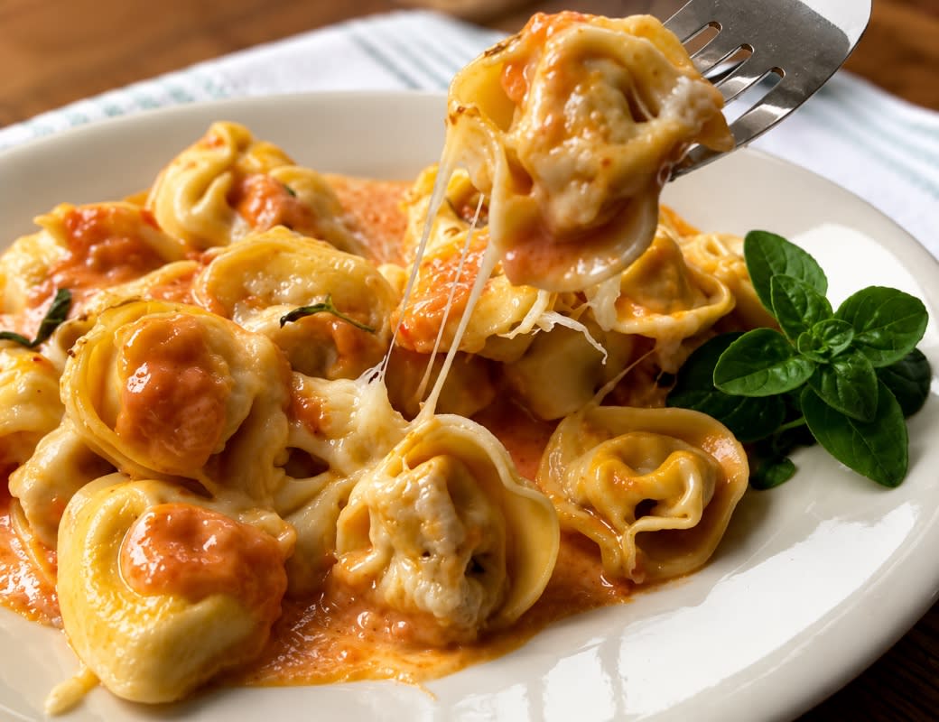 Primi Tri-Color Cheese Tortellini with Rosa Sauce