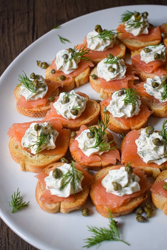 Smoked Salmon Crostini with Cream Cheese