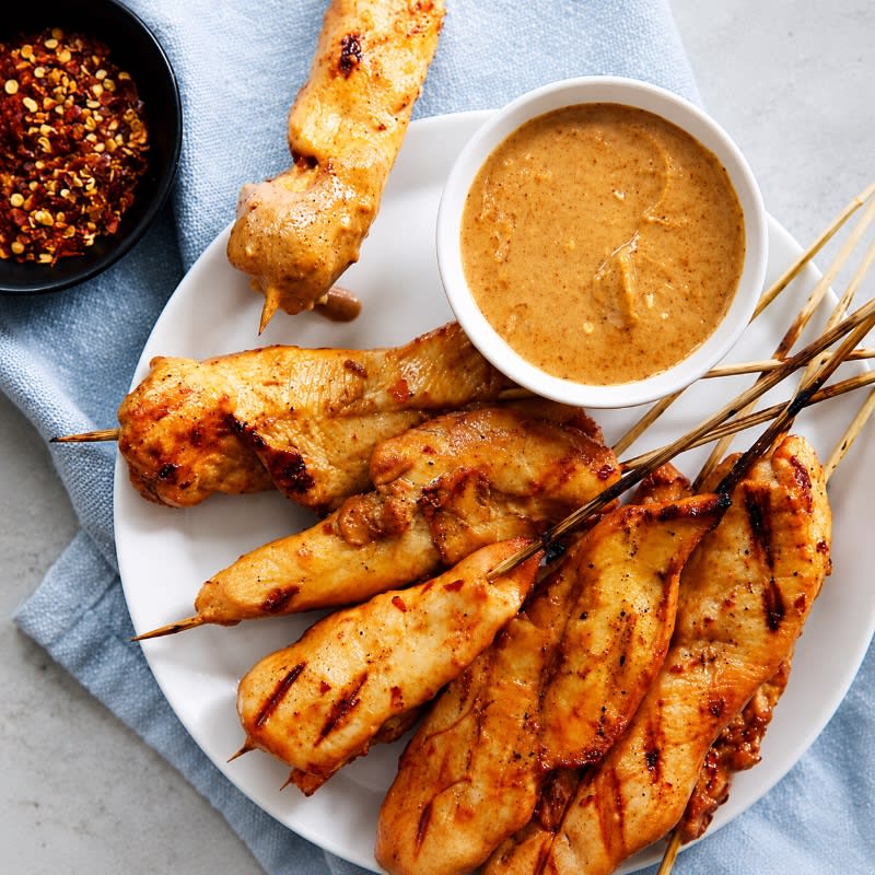 Chicken Satay with Sweet Chili Dipping Sauce