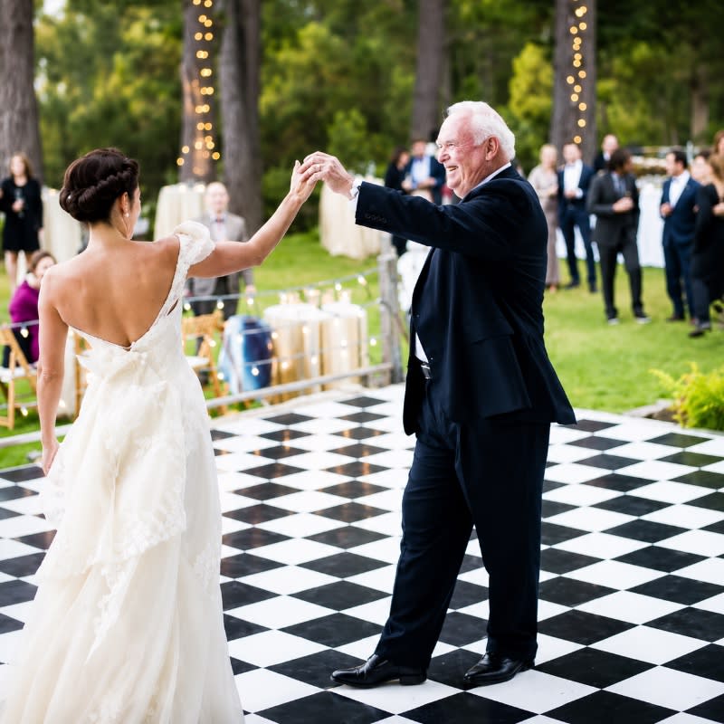 Dance Floor – “Checkered” - 12' X 12'