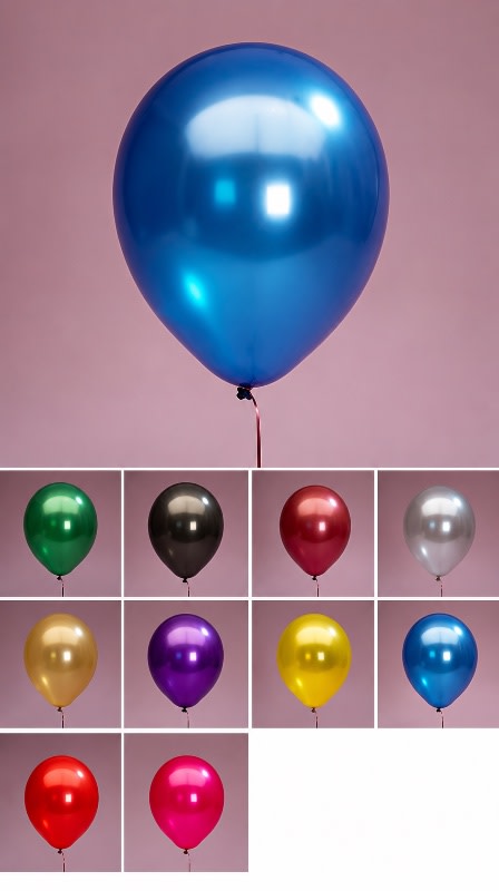 Metallic Latex 12" Balloons - Helium + Hi-Float