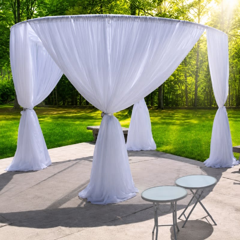 White Sheer Drape Canopy
