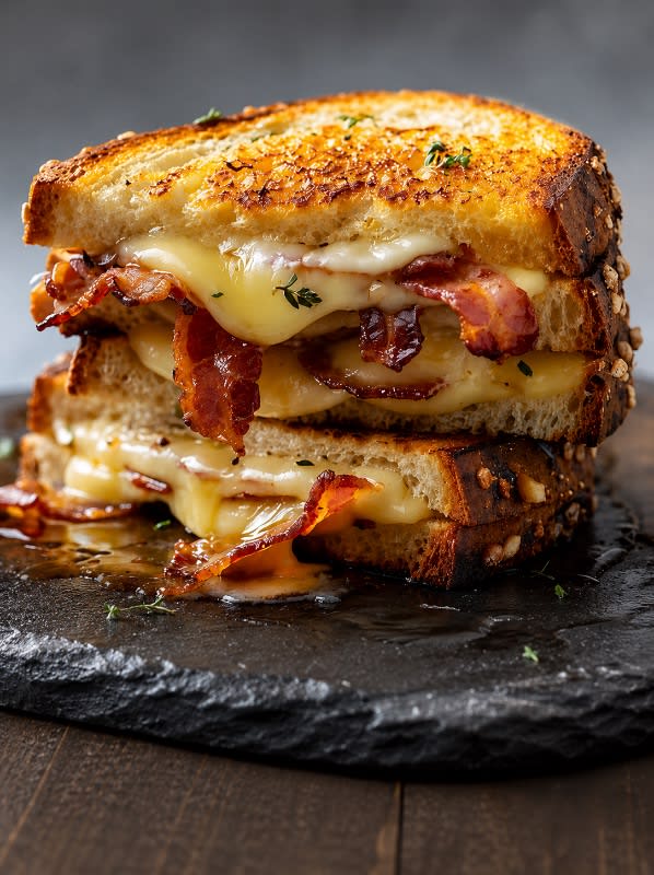 Bacon & Brie Melt with Caramelized Onions